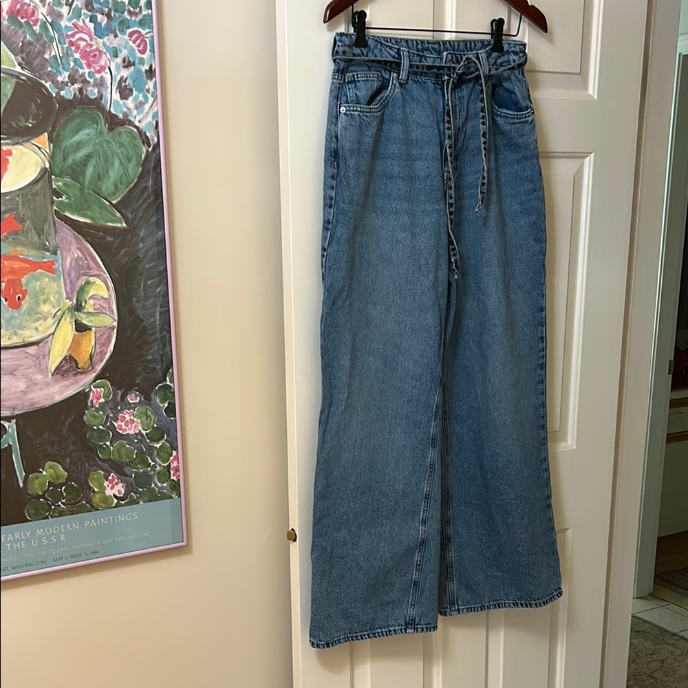 Buffalo David Bitton Blue Flare Jeans with High-Waist